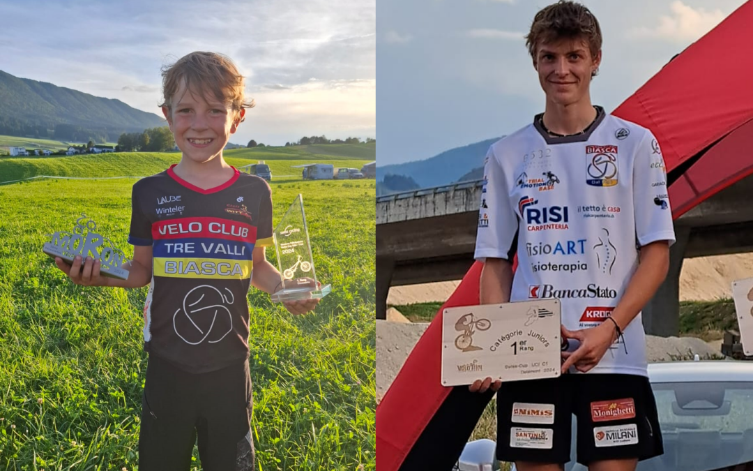 Evan Righetti e Remi Pezzatti vincono la Swiss Cup di trial bike